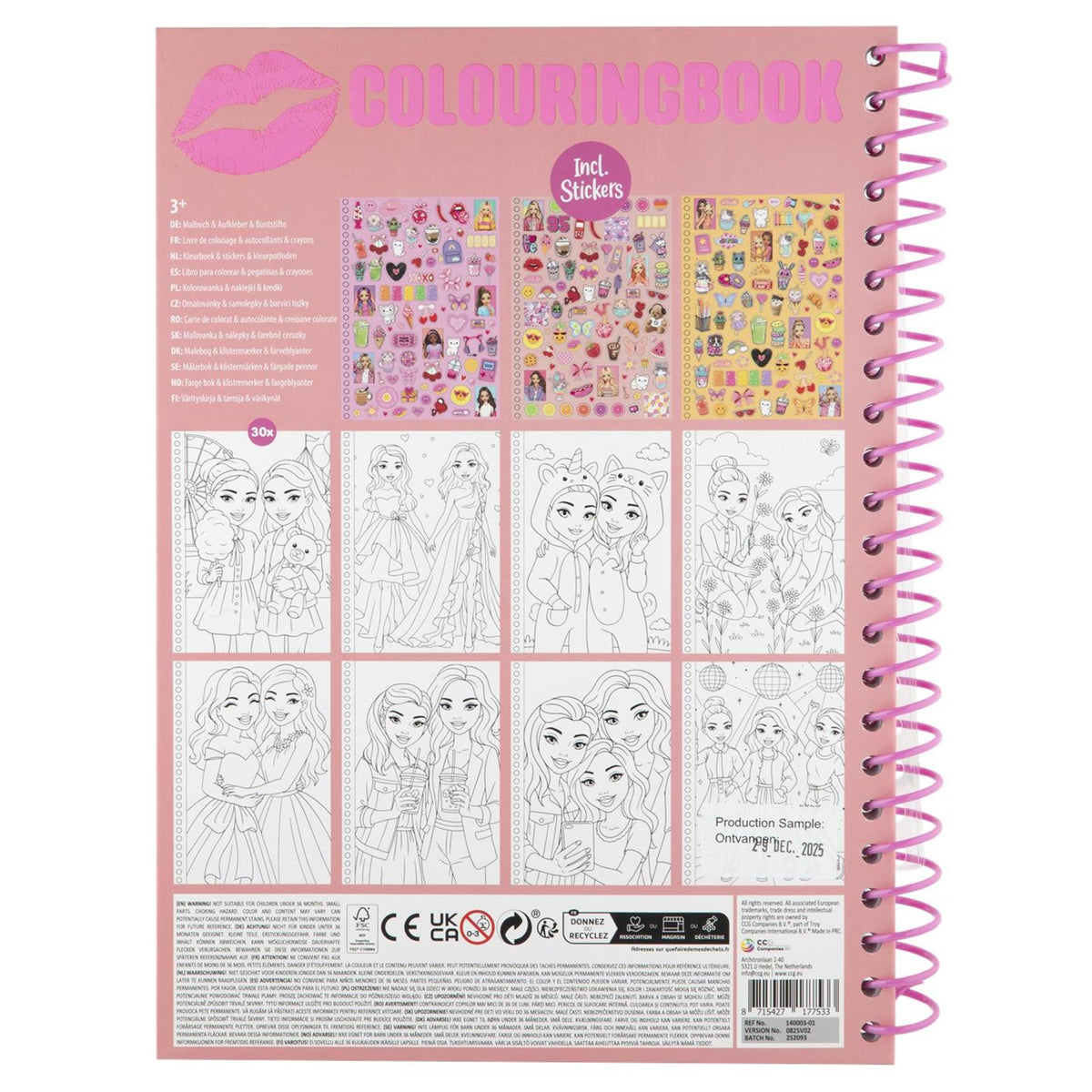 Besties kleurboek neon a4 30 vel