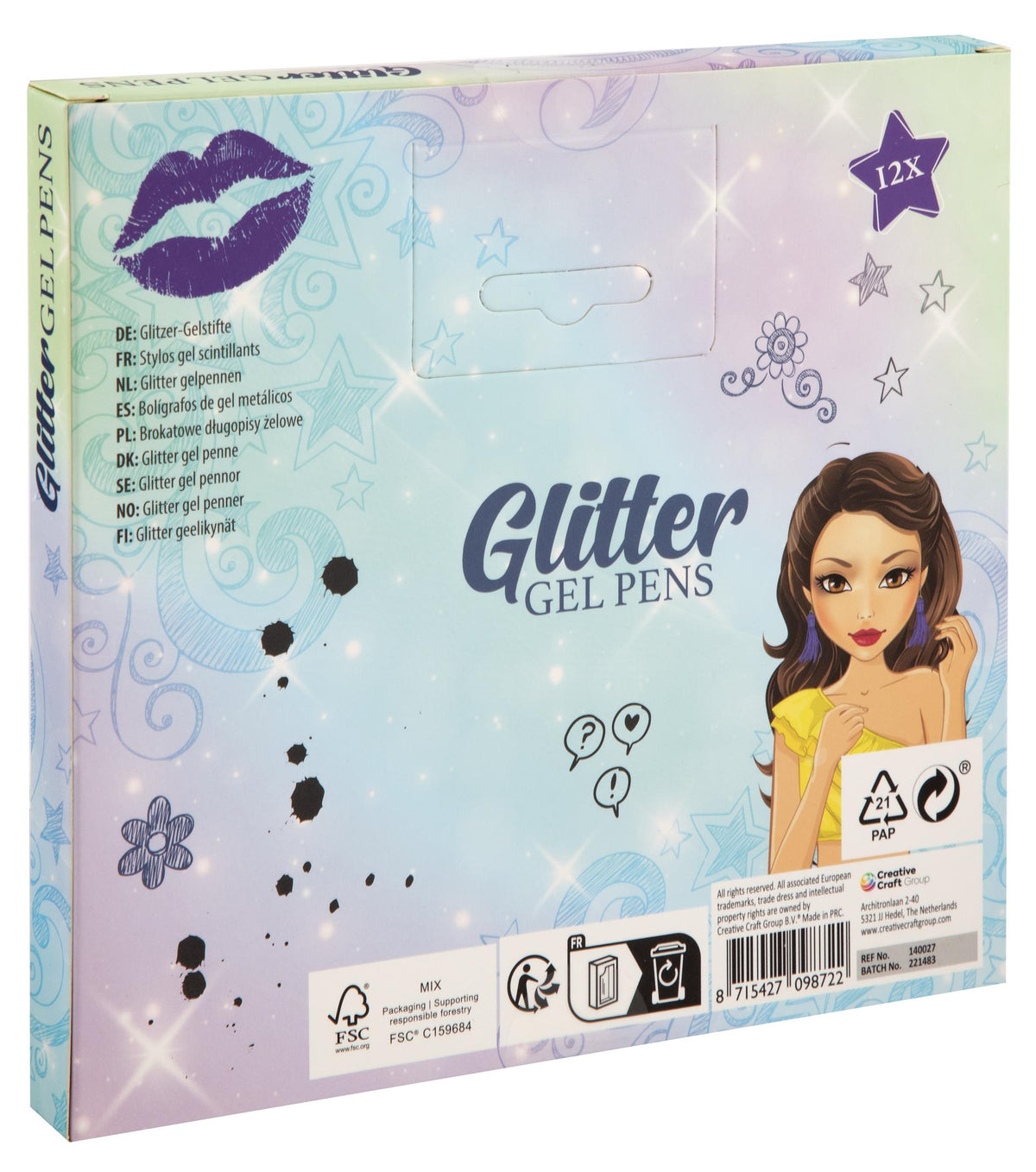 Besties Glittergelpennen, 12..