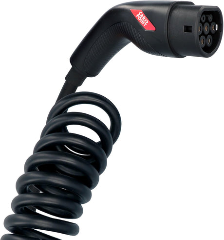 Spiralny kabel do ładowania samochodu elektrycznego Carpoint typ 2>2 32a 3fazy 6 metrów