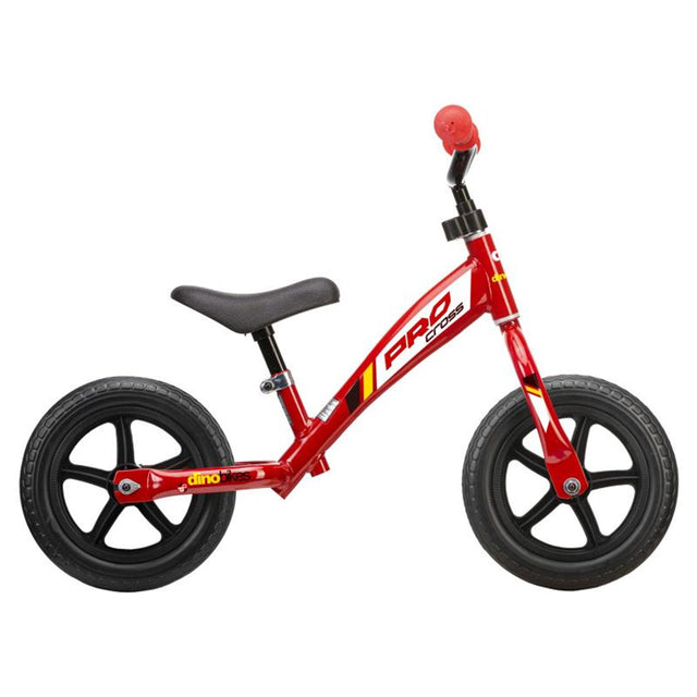 Rowery Dino Dino Rowerek biegowy Pro Cross 12 cali, czerwony, czarny