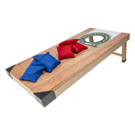 Bex sport bex cornhole rodzina – amerykańska gra w rzucanie – gra w worki fasolowe – kompaktowy zestaw cornhole z 1 planszą do gry (60x30x7 cm) – w tym 8 worków fasolowych – od 8 lat