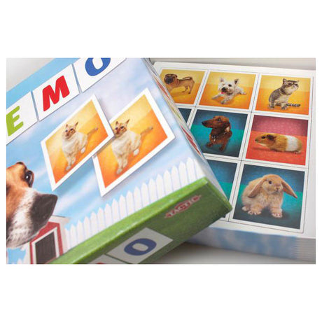 Taktyka memo pets - gra memo - znajdź odpowiednie pary - psy, koty, króliki i inne zwierzaki - gra planszowa dla dzieci i rodzin - od 2 do 6 graczy - od 3 lat