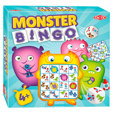 Taktyczne bingo potworów - gra planszowa - bingo - bingo dla dzieci z potworami - kolorowe i ekscytujące - gra rodzinna - 2 do 4 graczy - od 4 lat