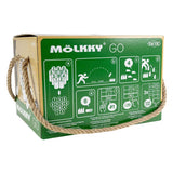 Taktyka mölkky go - gra w łapanie i rzucanie - oryginalna fińska drewniana gra w rzucanie w poręcznym przenośnym pudełku - trwałe drewno sosnowe - z bezpłatną aplikacją do punktacji