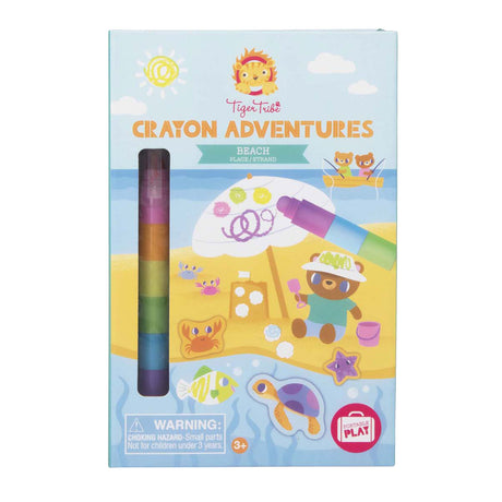 Zestaw kolorowych kredek woskowych plemienia tygrysów Cryon Adventures Beach -