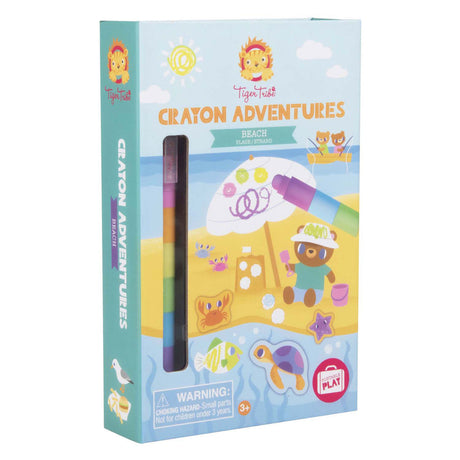 Zestaw kolorowych kredek woskowych plemienia tygrysów Cryon Adventures Beach -