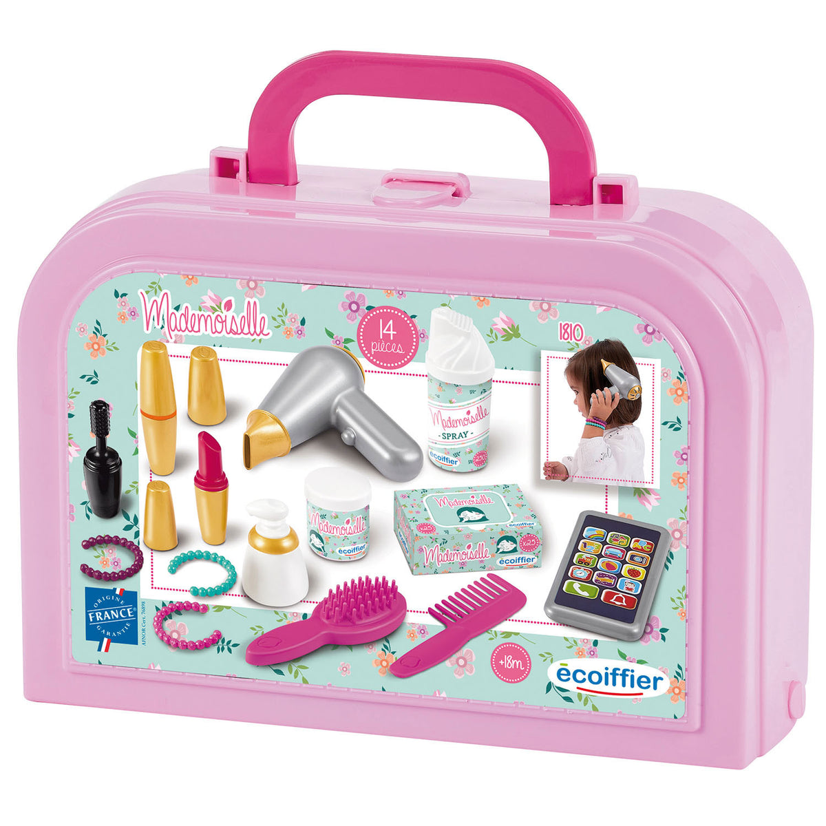 Ecoiffier Mademoiselle Beauty Suipcase, 14dlg.