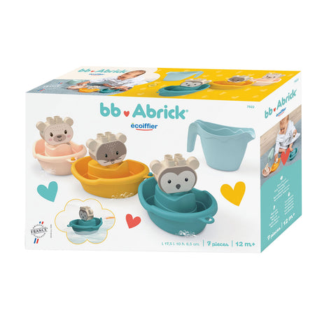 Abrick ecoiffier łódeczki do kąpieli zwierzątka z konewką - 7 szt.