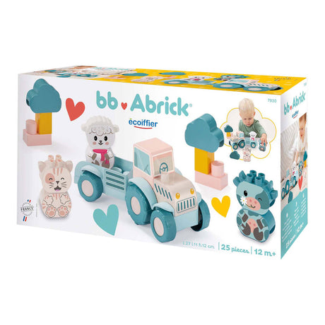 Abrick ecoiffier bb baby mój pierwszy traktor z zabawnymi zwierzętami - 25 szt.
