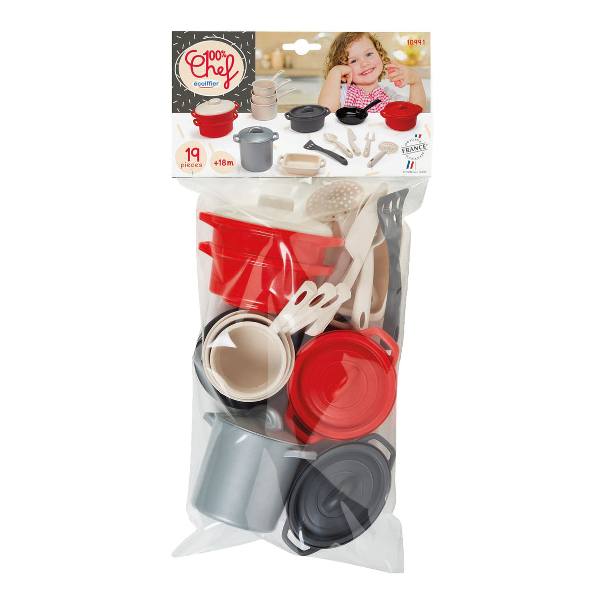 Écoiffier ecoiffier 100% patelnie i naczynia szefa kuchni - 19dg,