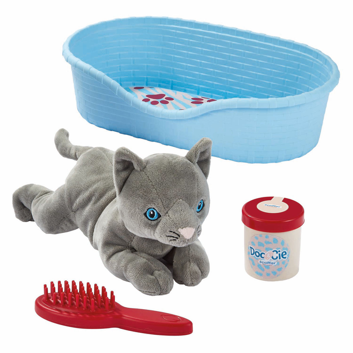 Ecoiffier doc cie cat z akcesoriami - 9 szt.
