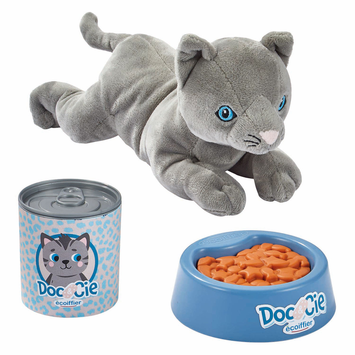 Ecoiffier doc cie cat z akcesoriami - 9 szt.