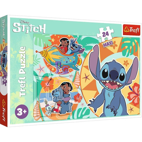 Puzzle dla dzieci Oku Disney Stitch składające się z 24 dużych elementów