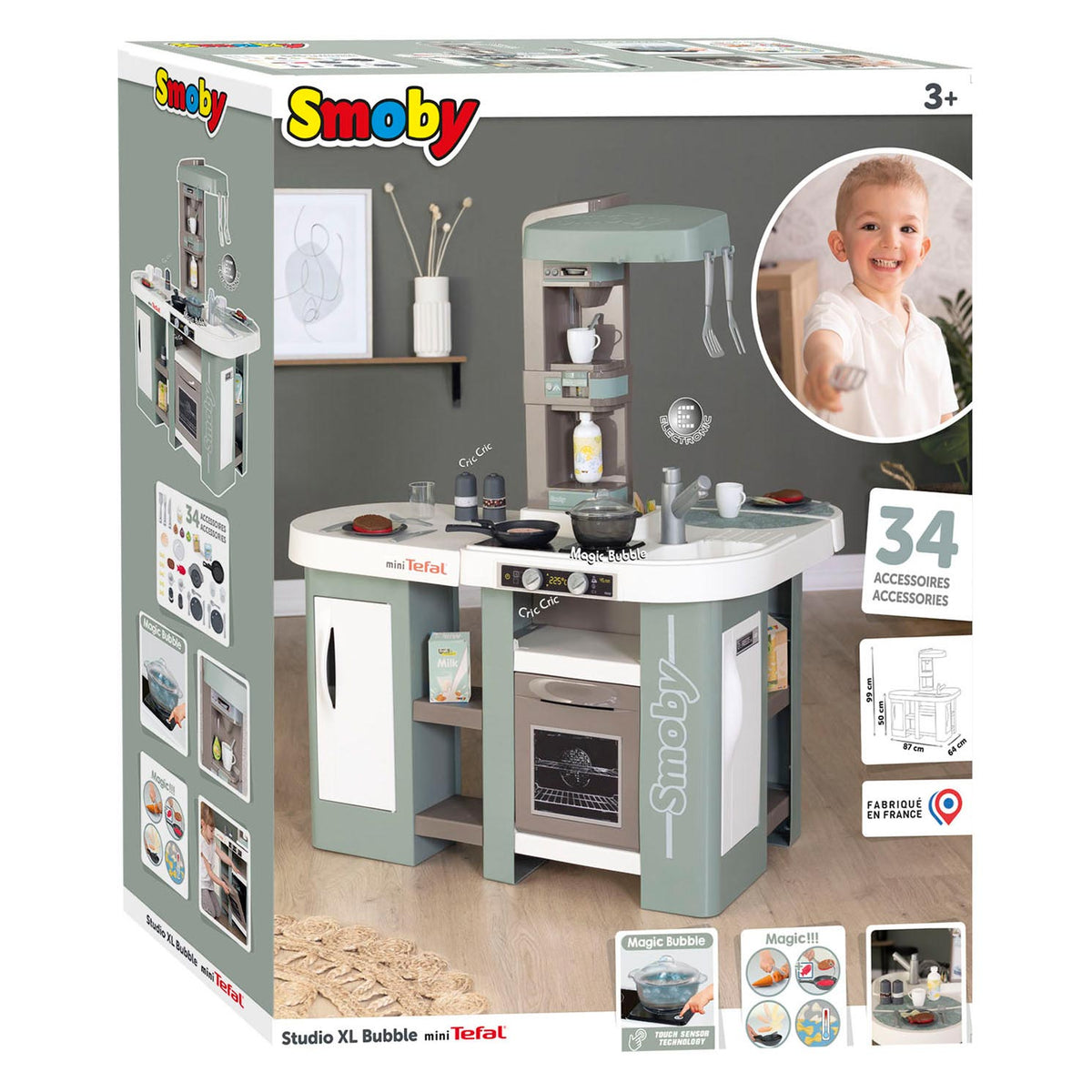 SMOBY TEFAL STUDIO Bubbel Kitchen XL 34DLG.