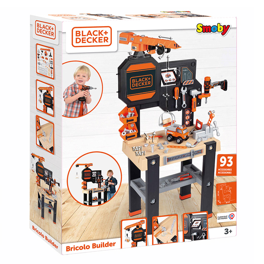 Smoby Black Decker Workbench z dźwigiem, 94dlg.
