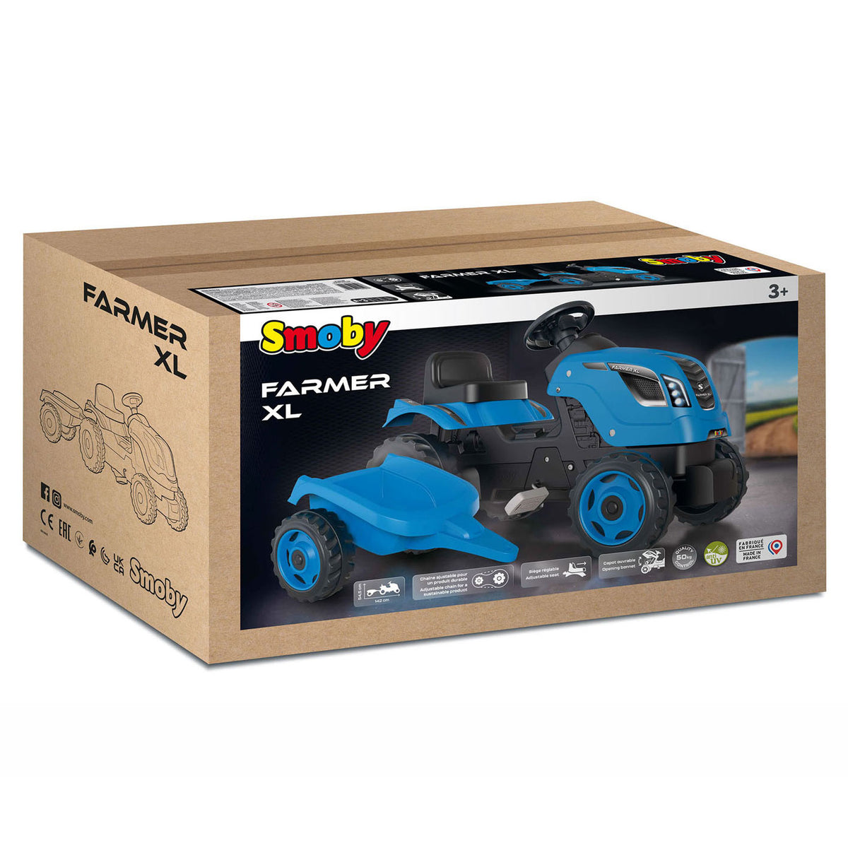 Smoby Farmer XL Steptractor z przyczepą