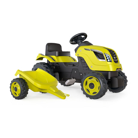 Smoby Farmer XL StepTractor z Zielerem Trailer Green