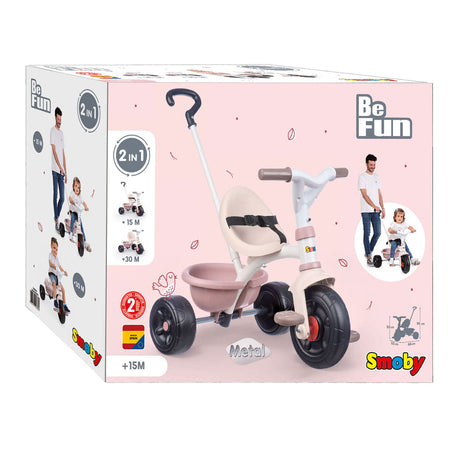 Smoby bądź zabawny trójkołowy różowy