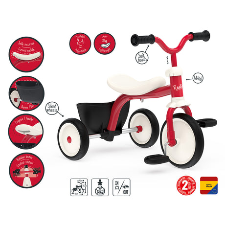 Smoby debiutant trike trójkołowy