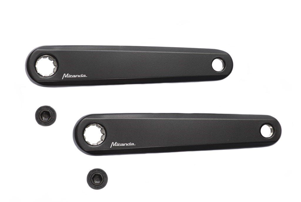 Ustaw korki e-rowerowe aluminium 170 mm czarne