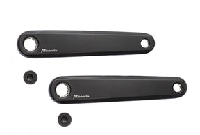 Ustaw korki e-rowerowe aluminium 170 mm czarne