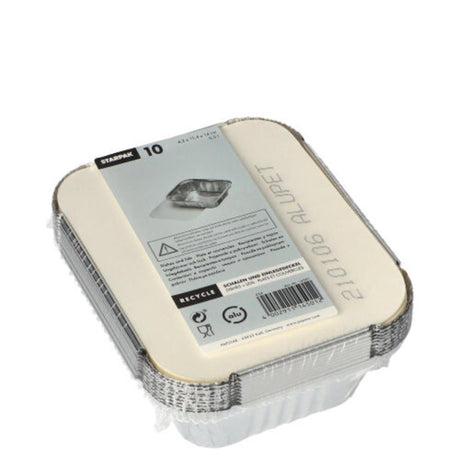 Papstar aluminiowe miski na wynos 500ml z kartonową pokrywką, opakowanie 10 szt