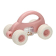 Cavallino peuter speelgoedauto met rammelaar - pastel roze