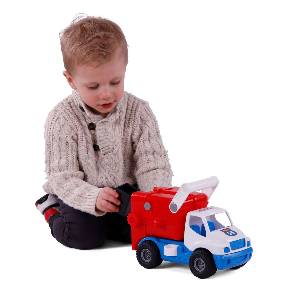 Cavallino Grip Garbage Truck z gumowymi oponami, 29 cm