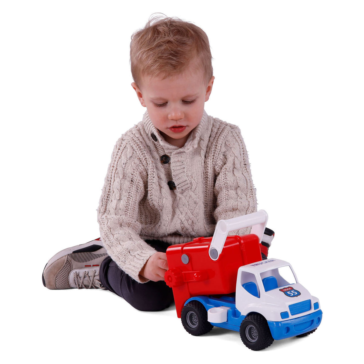 Cavallino Grip Garbage Truck z gumowymi oponami, 29 cm