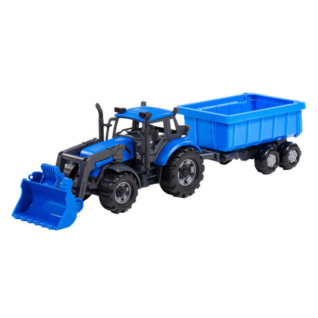 Cavallino ciągnik z ładowarką i kibicami Truck Blue, Scale 1:32