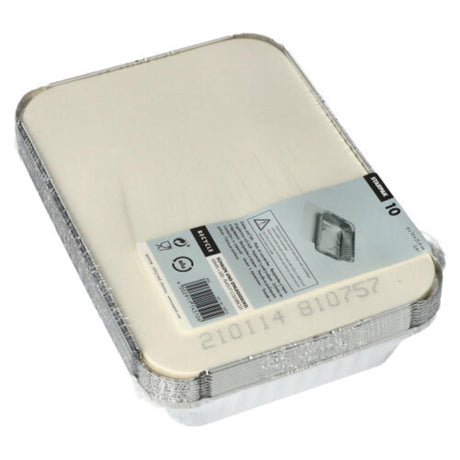 Papstar aluminiowe miski na wynos 800ml z kartonową pokrywką, opakowanie 10 szt