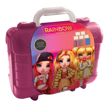MultipRint Rainbow High Travel Stamp i kolorowa walizka