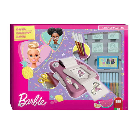 Zestaw maszyn do naklejek Multiprint Barbie, kreatywne zabawki rękodzielnicze.
