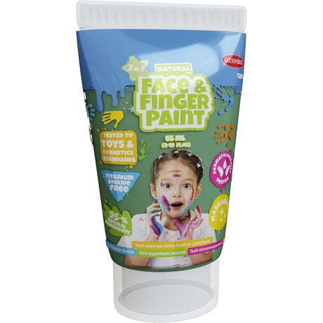 Tubka do malowania palcami Boti Natural Face - zielona, 65ml