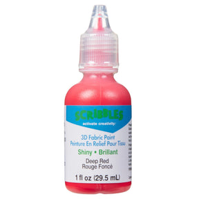 Bazgroły • Farba tekstylna 3D błyszcząca 29,5ml głęboka czerwień