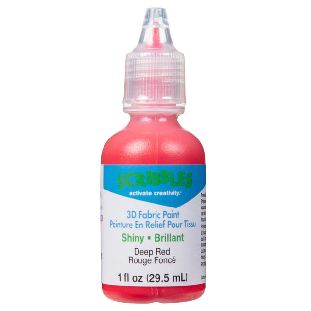 Bazgroły • Farba tekstylna 3D błyszcząca 29,5ml głęboka czerwień