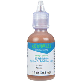 Bazgroły • Farba tekstylna 3D błyszcząca 29,5ml brązowa