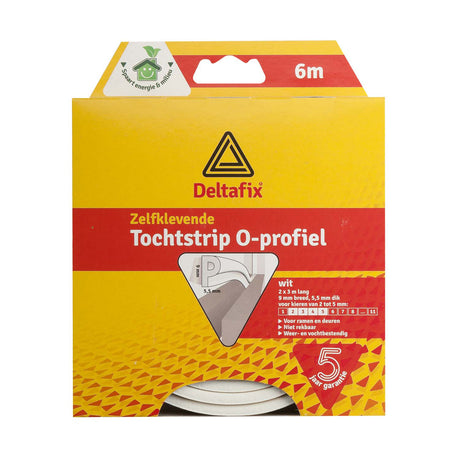 Listwa przeciwwiatrowa Deltafix - profil P - 6m x 9mm - 5,5mm - biała