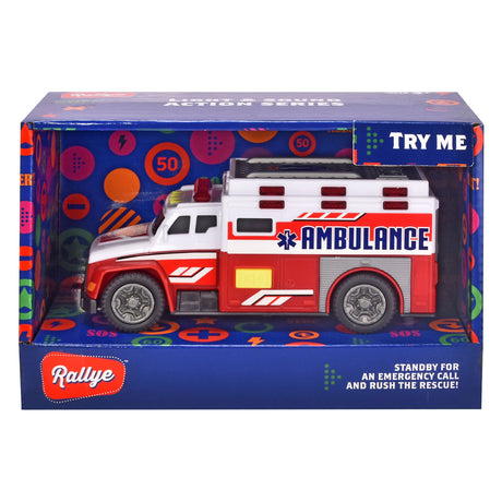 Ambulans zabawkowy Dickie - 15 cm - światło i dźwięk - pojazd zabawkowy