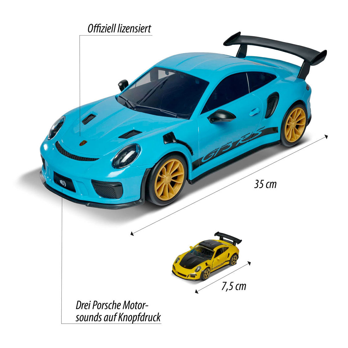 Majorette Porsche 911 GT3 RS Cierping walizka + 1 samochód