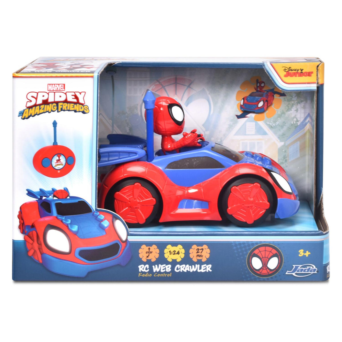 Dickie Jada Toys - RC Spiderman Spidey Web Crawler - Kontrolowany samochód