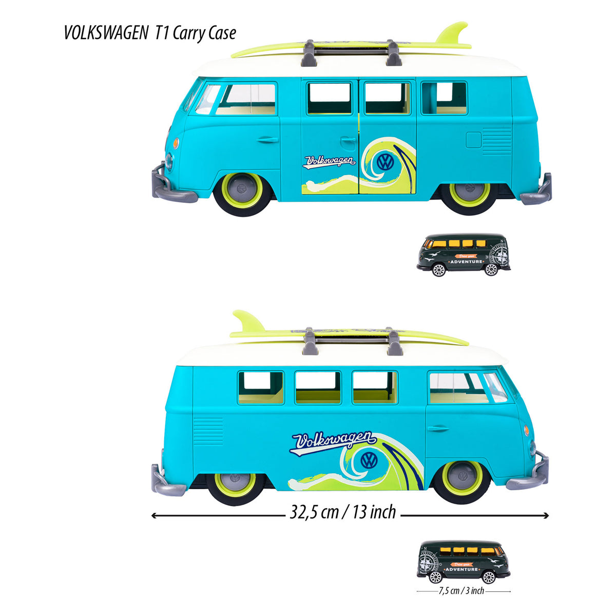 Walizka Majorette VW The Originals T1 z 1 samochodem