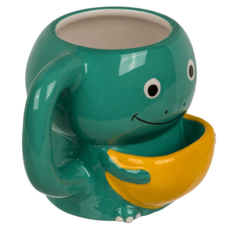Kubek zwierzęcy Ootb Dino z przegródką na ciasteczka 15x9x12cm 450ml