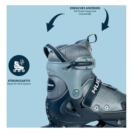 Hudora Skeelers Leon 2.0 Ocean Blue, rozmiar 33-36