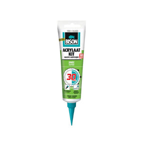 Bison akrylowy uszczelniacz szybki 30 minut tubka 150 ml - uszczelniacz do uszczelniania złączy, szwów, pęknięć i pęknięć, można go malować, można go starannie przyciąć