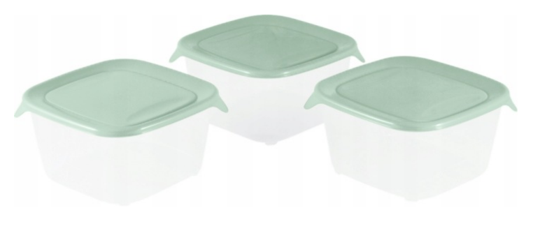 Curver verse verpakking voor levensmiddelen 3x1,2l vierkant groen