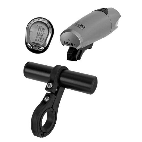 Uchwyt sterujący Organizator reflektorów komputer rowerowy 22,2 mm Czarny