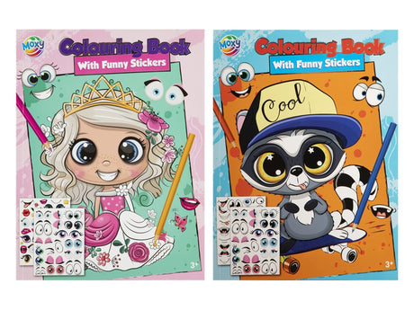 Moxy kleurboek a4 2 stickervellen 24 pagina's 2 assorti