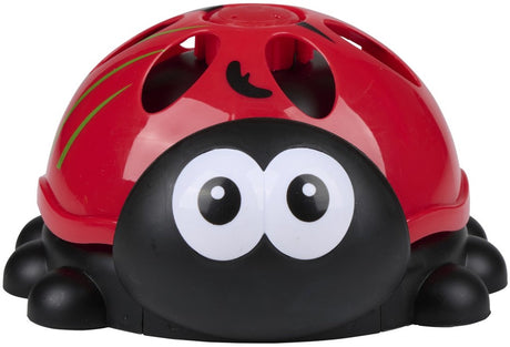 Biedronka zraszająca Eddy Toys - Biedronka z zabawkami wodnymi - podłączenie do węża ogrodowego - nadaje się do zabawy na świeżym powietrzu - 14,6 x 16,5 x 8,9 cm - czerwony czarny biały