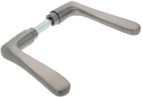 Klamka Starx srebrna - okucia drzwiowe - klamka motylkowa - aluminium f9